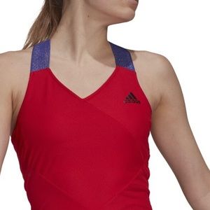 ATHLETIC DRESS / red / built in bra / small /